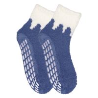 Frau Japanischer Stil Farbblock Polyester Crew Socken Ein Paar main image 3