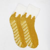 Frau Japanischer Stil Farbblock Polyester Crew Socken Ein Paar sku image 3