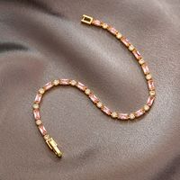 Simple Style Color Block Copper Bracelets main image 1