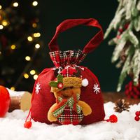 Christmas Cute Streetwear Christmas Tree Santa Claus Elk Cloth Party Festival Gift Bags sku image 3