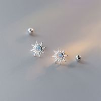 1 Piece Basic Commute Sun Plating Inlay Copper Zircon Ear Studs main image 2