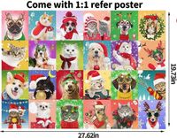 Christmas Advent Calendar Puzzles Kids(7-16years) Color Block Paper Toys sku image 2