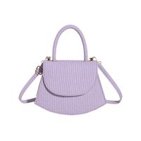 Women's All Seasons Pu Leather Solid Color Classic Style Semicircle Flip Cover Handbag sku image 4
