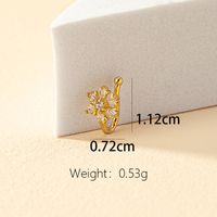 Casual Commute Snowflake Alloy Plating Inlay Glass 14k Gold Plated Nose Ring Nose Studs main image 2
