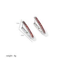 1 Pair Ig Style Simple Style V Shape Plating Inlay Copper Zircon White Gold Plated Earrings sku image 2