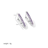 1 Pair Ig Style Simple Style V Shape Plating Inlay Copper Zircon White Gold Plated Earrings sku image 4