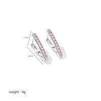 1 Pair Ig Style Simple Style V Shape Plating Inlay Copper Zircon White Gold Plated Earrings sku image 3