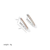 1 Paar Ig-stil Einfacher Stil V-form Überzug Inlay Kupfer Zirkon Weißgold Plattiert Ohrringe sku image 5