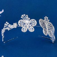 Ig Style Shiny Flower Butterfly Alloy Hollow Out Inlay Rhinestones Hair Band main image 5