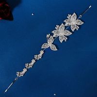 Ig Style Shiny Flower Butterfly Alloy Hollow Out Inlay Rhinestones Hair Band main image 4