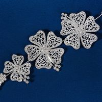 Style Ig Brillant Fleur Papillon Alliage Évider Incruster Strass Bande De Cheveux main image 3