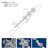 Ig-stil Glänzend Blume Schmetterling Legierung Aushöhlen Inlay Strasssteine Haarband sku image 2