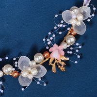 Retro Flower Crystal Pearl Hair Band main image 3