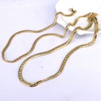 Hip-hop Rock Streetwear Solid Color Copper Plating 18k Gold Plated Necklace main image 1