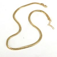 Hip-hop Rock Streetwear Solid Color Copper Plating 18k Gold Plated Necklace sku image 1