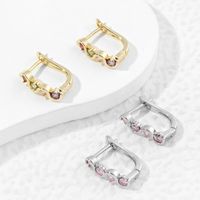1 Pair Luxurious S Shape Plating Inlay Copper Zircon 18k Gold Plated White Gold Plated Earrings main image 6