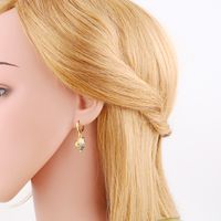1 Set Cute Sweet Simple Style Mermaid Plating Inlay Copper Zircon 18k Gold Plated Drop Earrings main image 3