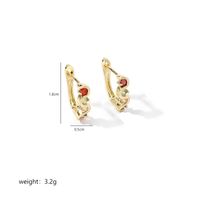 1 Pair Luxurious S Shape Plating Inlay Copper Zircon 18k Gold Plated White Gold Plated Earrings sku image 4