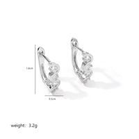 1 Pair Luxurious S Shape Plating Inlay Copper Zircon 18k Gold Plated White Gold Plated Earrings sku image 1