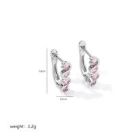 1 Pair Luxurious S Shape Plating Inlay Copper Zircon 18k Gold Plated White Gold Plated Earrings sku image 2