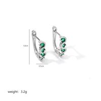 1 Pair Luxurious S Shape Plating Inlay Copper Zircon 18k Gold Plated White Gold Plated Earrings sku image 3