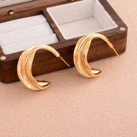1 Pair Formal Simple Style Classic Style Solid Color Plating Copper Alloy 18k Gold Plated Ear Studs main image 4
