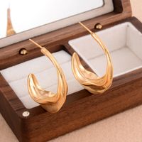 1 Pair Formal Simple Style Classic Style Solid Color Plating Copper Alloy 18k Gold Plated Ear Studs main image 1