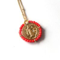 Simple Style Classic Style Round Copper Chain Pendant Necklace main image 2