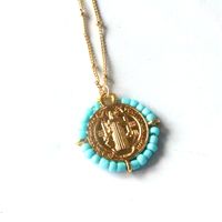 Simple Style Classic Style Round Copper Chain Pendant Necklace sku image 7
