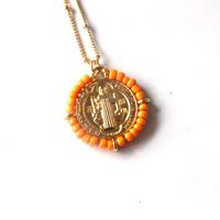 Simple Style Classic Style Round Copper Chain Pendant Necklace sku image 1