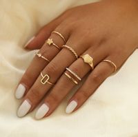 Simple Style Commute Solid Color Alloy Wholesale Rings main image 1