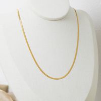 Simple Style Solid Color Titanium Steel Plating 18k Gold Plated Necklace sku image 1