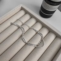 Simple Style Geometric Solid Color Sterling Silver Plating Silver Plated Bracelets main image 5