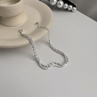 Einfacher Stil Geometrisch Einfarbig Sterling Silber Überzug Versilbert Armbänder main image 2