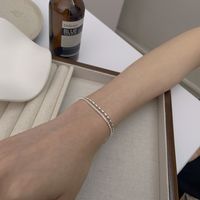 Einfacher Stil Geometrisch Einfarbig Sterling Silber Überzug Versilbert Armbänder sku image 1