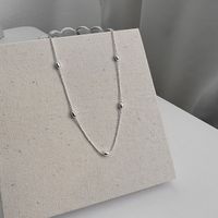 Casual Geometric Solid Color Sterling Silver Plating Silver Plated Necklace main image 3