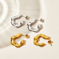 1 Pair Retro Lady Geometric Plating 304 Stainless Steel 16K Gold Plated White Gold Plated Gold Plated Earrings main image 4