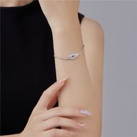 Vintage Style Devil's Eye Sterling Silver Plating Inlay Zircon 24k Gold Plated White Gold Plated Bracelets main image 1
