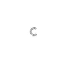 1 Piece Simple Style Letter Plating Inlay Sterling Silver Zircon White Gold Plated Ear Studs sku image 4