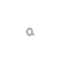 1 Piece Simple Style Letter Plating Inlay Sterling Silver Zircon White Gold Plated Ear Studs sku image 17