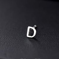 1 Piece Hip-hop Retro Letter Plating Sterling Silver Silver Plated Ear Studs sku image 6