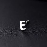 1 Piece Hip-hop Retro Letter Plating Sterling Silver Silver Plated Ear Studs sku image 7