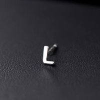 1 Piece Hip-hop Retro Letter Plating Sterling Silver Silver Plated Ear Studs sku image 12