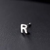 1 Piece Hip-hop Retro Letter Plating Sterling Silver Silver Plated Ear Studs sku image 16