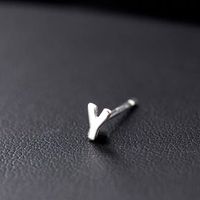 1 Piece Hip-hop Retro Letter Plating Sterling Silver Silver Plated Ear Studs sku image 21