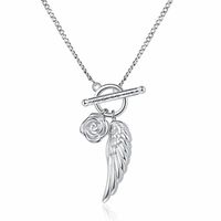 Vintage Style Flower Sterling Silver Plating White Gold Plated Women's Pendant Necklace main image 2