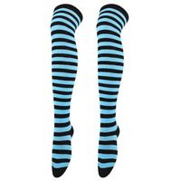 Women's Japanese Style Stripe Polyester Cotton Over The Knee Socks A Pair sku image 50
