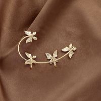 Fashion Butterfly Alloy Inlay Rhinestones Earrings sku image 4