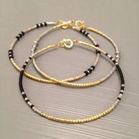 Ig Style Simple Style Round Seed Bead Copper Beaded Knitting Plating 18k Gold Plated Women's Bracelets main image 1