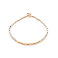 Ig Style Simple Style Round Seed Bead Copper Beaded Knitting Plating 18k Gold Plated Women's Bracelets sku image 5